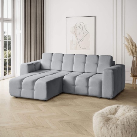 Ecksofa mit Schlaffunktion und Bettkasten, Stoff VELO wasserabweisend, FERRO 66