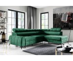 Modernes Ecksofa mit Schlaffunktion und Bettkasten, einstellbare Kopfteile, TRIVIO N1