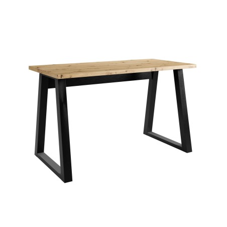 Schreibtisch LOFT 130 cm, Tischplatte Artisan, Tischgestell in Schrägstellung schwarz, LINO