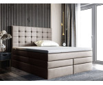 Boxspringbett 160x200 cm, Ehebett mit Bettkasten, Magic Velvet 2209 graues Beige verandbereit, MAGNUS 2B Boxspringbett 160x200 cm, Ehebett mit Bettkasten, Magic Velvet 2209 graues Beige verandbereit, MAGNUS 2B