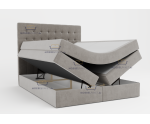 Boxspringbett 160x200 cm, Ehebett mit Bettkasten, Magic Velvet 2209 graues Beige verandbereit, MAGNUS 2B Boxspringbett 160x200 cm, Ehebett mit Bettkasten, Magic Velvet 2209 graues Beige verandbereit, MAGNUS 2B