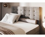 Boxspringbett 160x200 cm, Ehebett mit Bettkasten, Magic Velvet 2209 graues Beige verandbereit, MAGNUS 2B Boxspringbett 160x200 cm, Ehebett mit Bettkasten, Magic Velvet 2209 graues Beige verandbereit, MAGNUS 2B