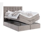 Boxspringbett 160x200 cm, Ehebett mit Bettkasten, Magic Velvet 2209 graues Beige verandbereit, MAGNUS 2B Boxspringbett 160x200 cm, Ehebett mit Bettkasten, Magic Velvet 2209 graues Beige verandbereit, MAGNUS 2B