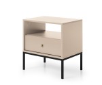 Nachttisch, Nachtschrank, Nachtkommode, sandbeige, ARON MS54