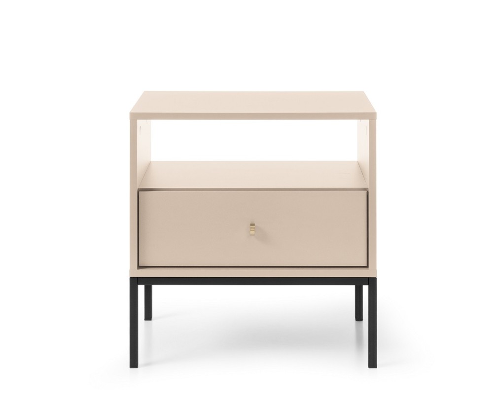 Nachttisch, Nachtschrank, Nachtkommode, sandbeige, ARON MS54