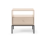 Nachttisch, Nachtschrank, Nachtkommode, sandbeige, ARON MS54