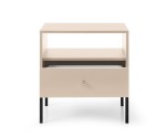 Nachttisch, Nachtschrank, Nachtkommode, sandbeige, ARON MS54