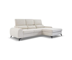Ecksofa in L-Form mit Schlaffunktion und verstellbarer Rückenlehne, FERRO 68