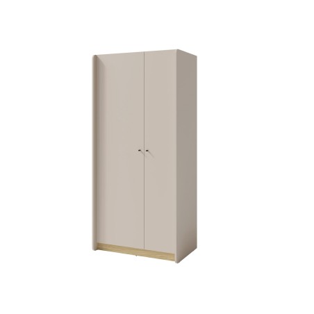 ALESSIO 03 Drehtürenschrank Breite 90 cm 2-türig für Jugendzimmer, sandbeige / Eiche geölt