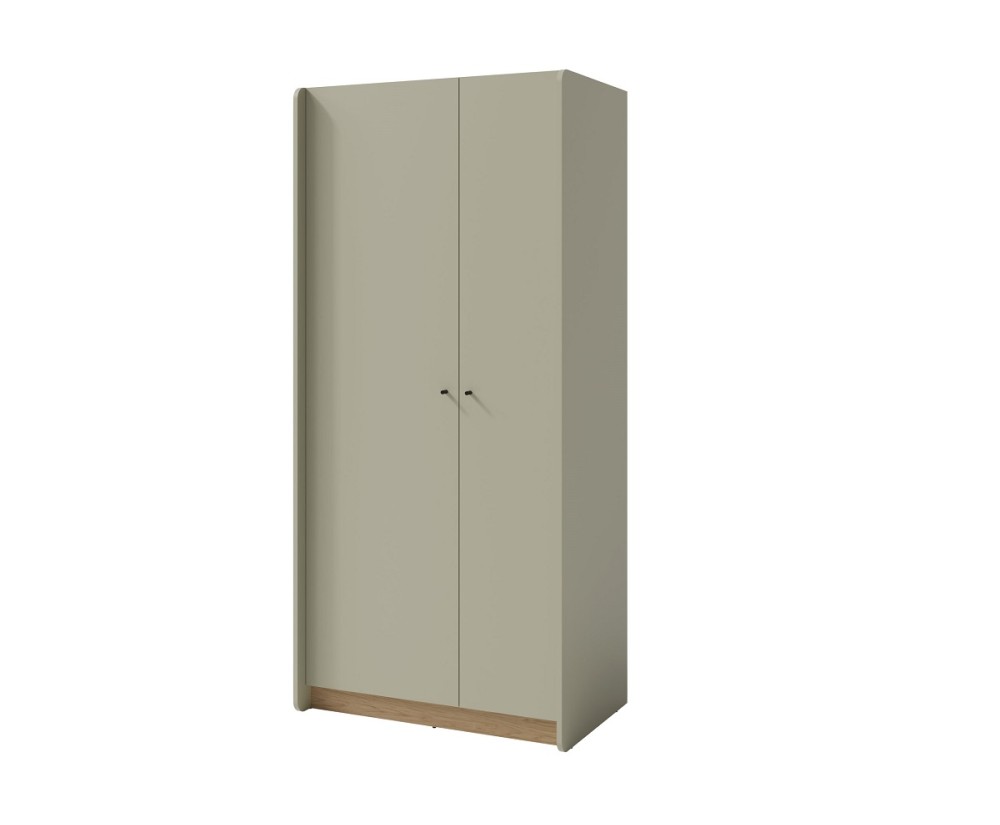 Drehtürenschrank Breite 90 cm 2-türig für Jugendzimmer, Eukalyptus / Eiche Baltic, ALESSIO 03