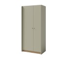 Drehtürenschrank Breite 90 cm 2-türig für Jugendzimmer, Eukalyptus / Eiche Baltic, ALESSIO 03