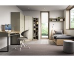 Drehtürenschrank Breite 90 cm 2-türig für Jugendzimmer, Eukalyptus / Eiche Baltic, ALESSIO 03