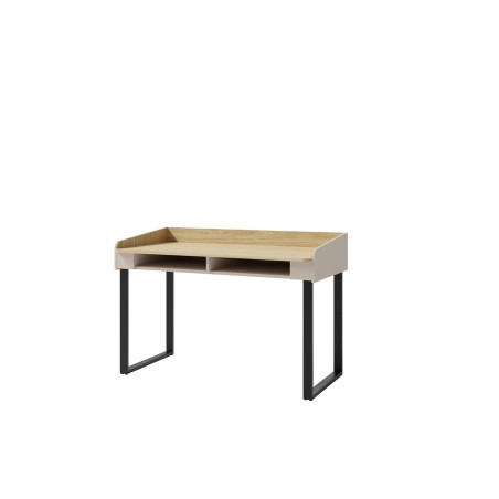 ALESSIO 10 Moderner Schreibtisch 125 cm für Jugendzimmer, sandbeige / Eiche geölt