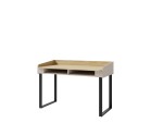 ALESSIO 10 Moderner Schreibtisch 125 cm für Jugendzimmer, sandbeige / Eiche geölt