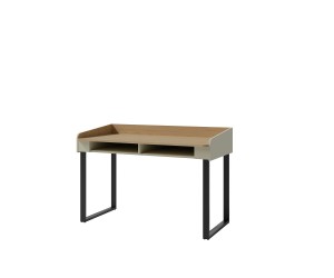 ALESSIO 10 Moderner Schreibtisch 125 cm für Jugendzimmer, Eukalyptus / Eiche Baltic