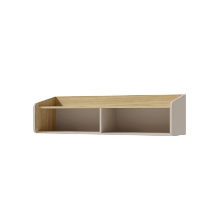 ALESSIO 11 Wandregal 125 cm für Jugendzimmer, sandbeige / Eiche geölt