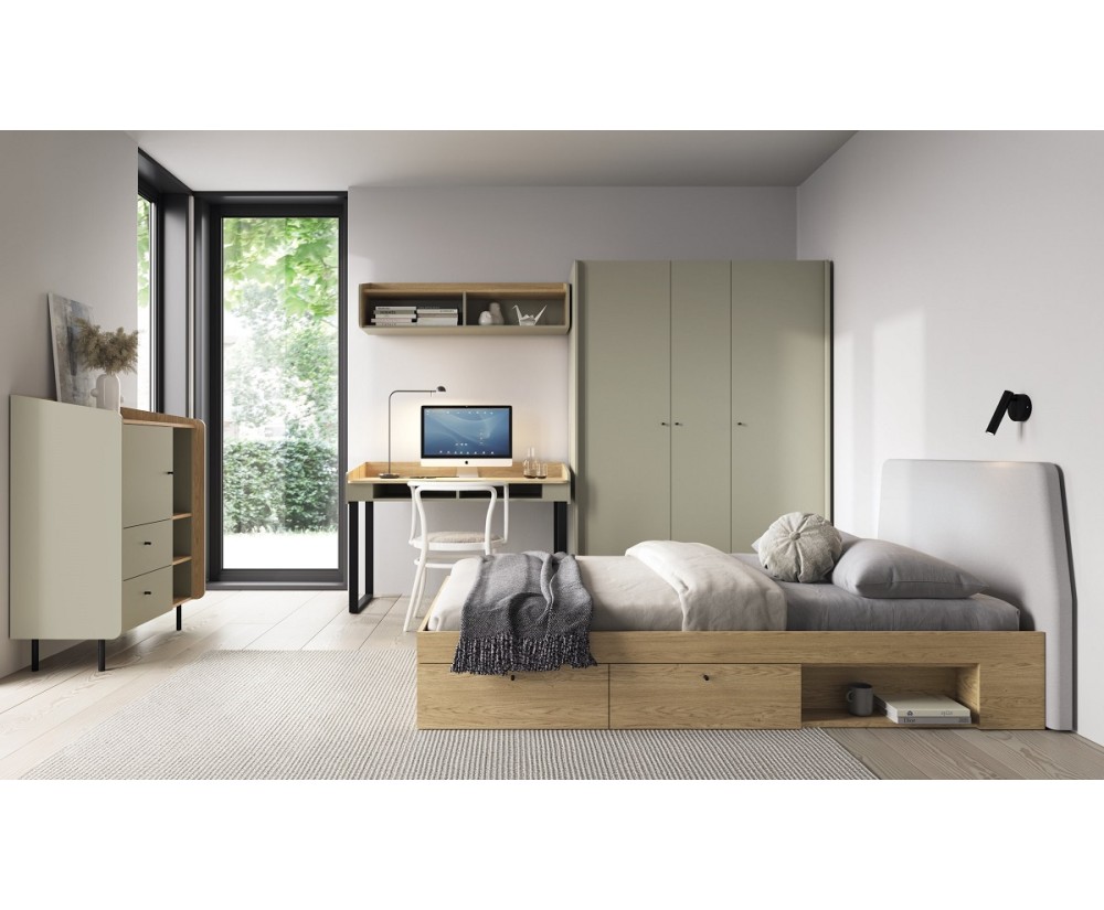 Modernes Möbelset für Jugendliche Eukalyptus / Eiche Baltic, ALESSIO