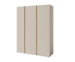 Kleiderschrank Breite 145 cm 3-türig für Jugendzimmer, sandbeige / Eiche geölt, LUCA 01 Kleiderschrank Breite 145 cm 3-türig für Jugendzimmer, sandbeige / Eiche geölt, LUCA 01