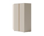 Eckkleiderschrank 95x95 cm für Jugendzimmer, sandbeige / Eiche geölt, LUCA 02