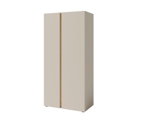 LUCA 03 Drehtürenschrank Breite 90 cm 2-türig für Jugendzimmer, sandbeige / Eiche geölt