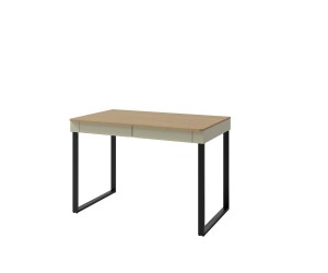 LUCA 11 Moderner Schreibtisch 125 cm mit Schubladen für Jugendzimmer, Eukalyptus / Eiche Baltic