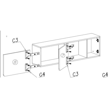 LUCA 12 Hängeschrank 120 cm für Jugendzimmer, Eukalyptus