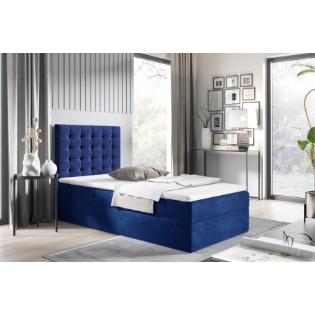 Kontinentalbett 90x200 cm, Einzelbett auf Gleitfüßen, MAGNUS 6A