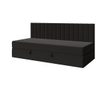 INTARO 35M Jugendbett 90x200 cm mit Bonellfederkernmatratze, Riviera 100 schwarz