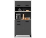 Buffetschrank 80 cm, Küchenbuffet Anthrazit, PERY