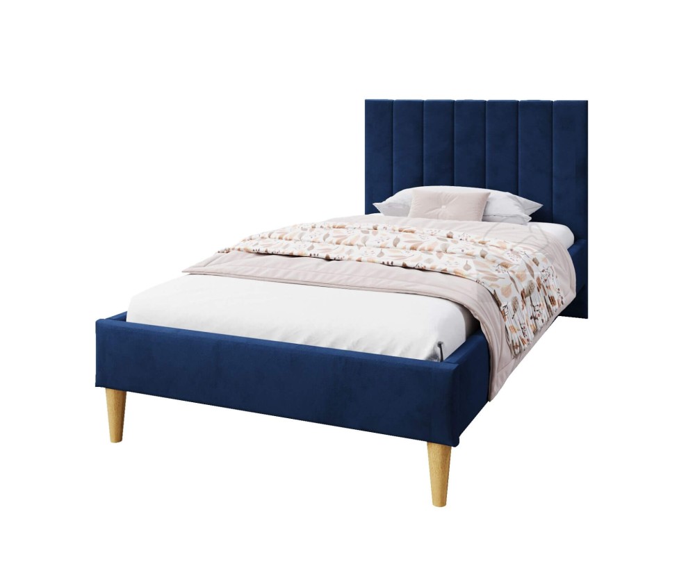 Polsterbett 80x180 cm mit hohem Kopfteil und Rollrost, eleganter Velvetstoff RIVIERA, FABIAN Polsterbett 80x180 cm mit hohem Kopfteil und Rollrost, eleganter Velvetstoff RIVIERA, FABIAN