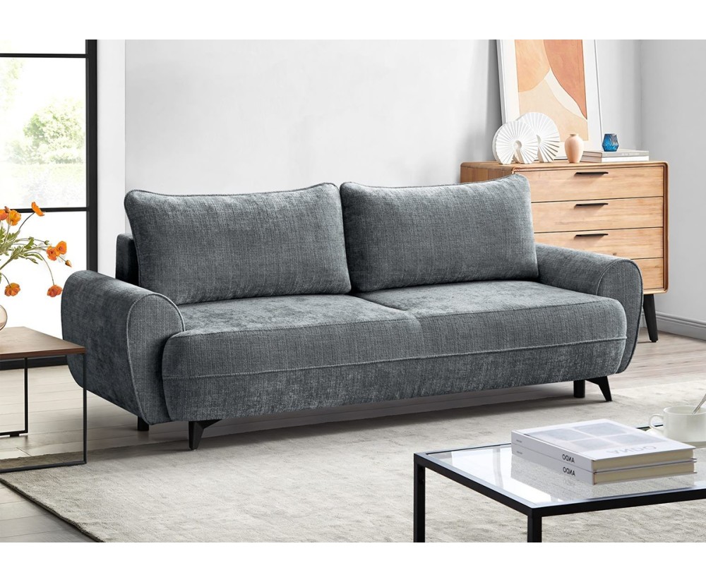 Modernes 3-Sitzer-Sofa ausziehbar mit Schlaffunktion, auf Füßen, FERRO 60