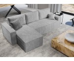 Ecksofa in L-Form mit Schlaffunktion und Bettkasten, Cord POSO, NESTO N1