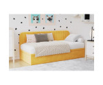 Bequemes Kinderbett 80x200 cm mit Bettkasten, Seitenblende abgerundet, ANTOS 1R