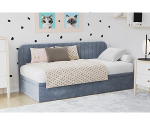 ANTOS 1R Bequemes Kinderbett 80x200 cm mit Bettkasten, Seitenblende abgerundet