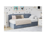 Bequemes Kinderbett 80x200 cm mit Bettkasten, Seitenblende abgerundet, ANTOS 1R