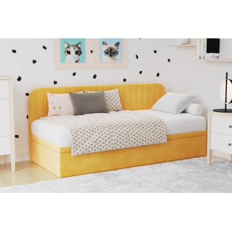 ANTOS 1R Einzelbett 100x200 cm mit abgerundeter Seitenblende