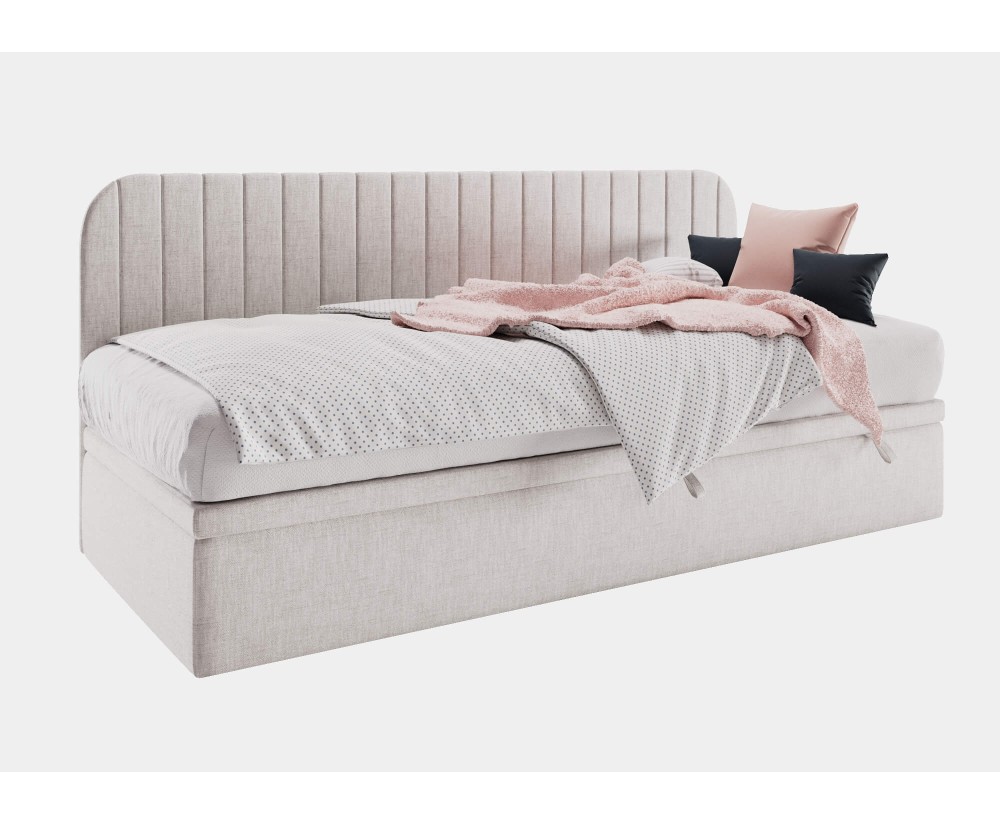 Polsterbett 90x200 cm für Jugendzimmer, Seitenblende abgerundet, ANTOS 1R Polsterbett 90x200 cm für Jugendzimmer, Seitenblende abgerundet, ANTOS 1R