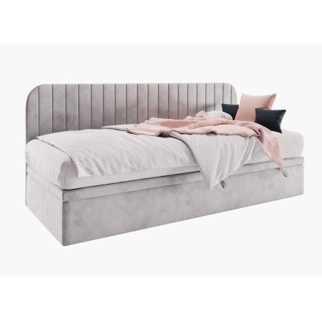 Einzelbett 80x180 cm für Kinderzimmer, mit abgerundeter Seitenblende, ANTOS 1R