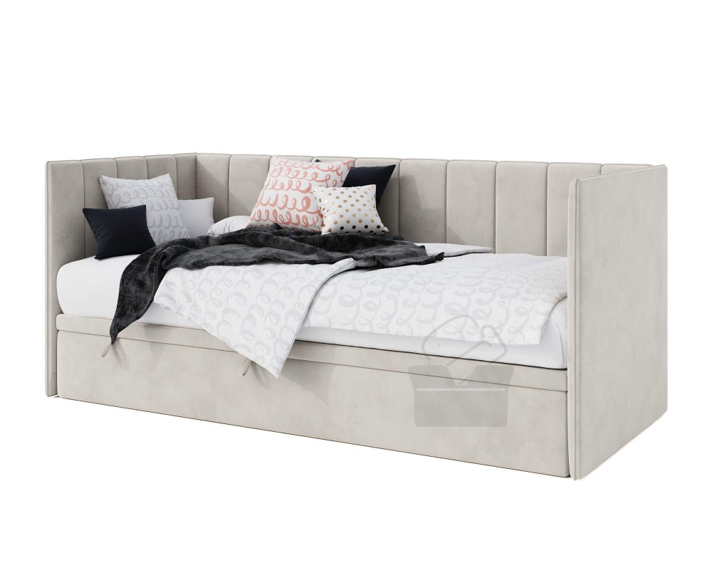 Kinderbett 80x200 cm mit Bettkasten, ohne Matratze, Schlafsofa, MILENA 1R