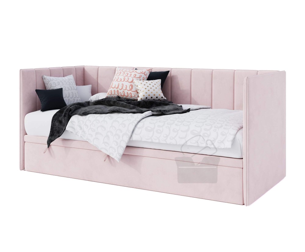 Kinderbett 80x200 cm mit Bettkasten, ohne Matratze, Schlafsofa, MILENA 1R