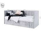 Kinderschlafsofa 100x200 cm mit Bettkasten, Kinderbett MILENA 1R