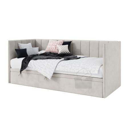 MILENA 1R Bequemes Einzelbett 120x200 cm mit Bettkasten