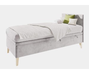 Modernes Einzelbett 80x200 cm für Jugendliche mit Bettkasten und Kopfteil, INTARO A8