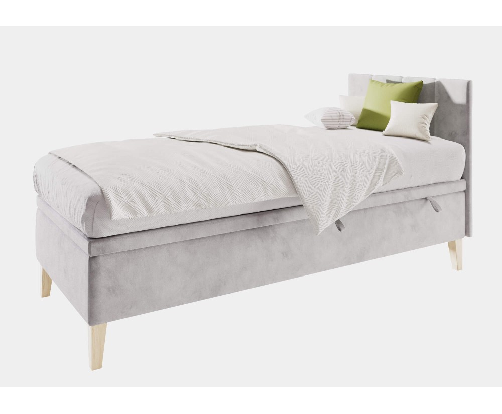 INTARO A8 Einzelbett 100x200 cm mit Bettkasten und Kopfteil für Jugendzimmer