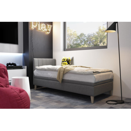 INTARO A8 Polsterbett 120x200 cm mit Bettkasten und Kopfteil für Jugendzimmer