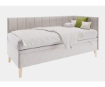 Jugendbett 90x200 cm mit Stauraum und Holzfüßen, Polsterbett INTARO A9 Jugendbett 90x200 cm mit Stauraum und Holzfüßen, Polsterbett INTARO A9
