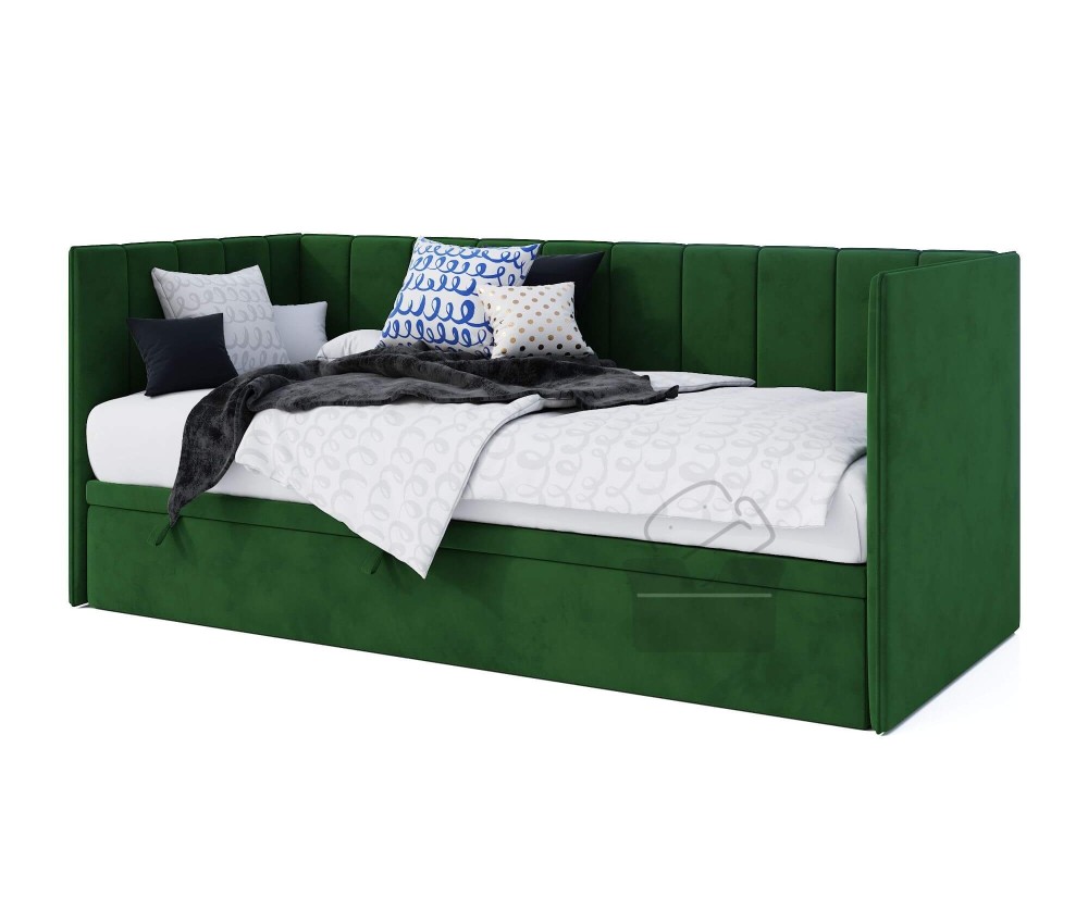 Kinderbett 80x200 cm mit Bettkasten, Einzelbett, Schlafsofa, MILENA 1R