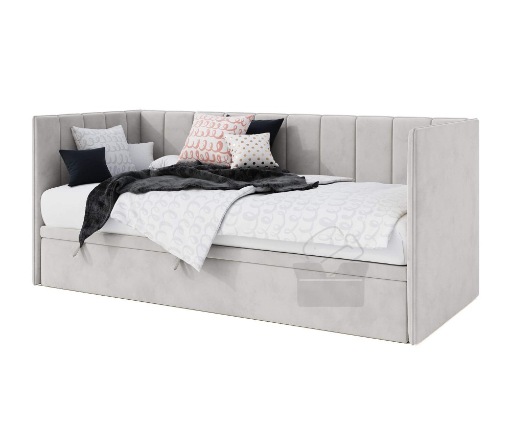 Kinderbett 80x200 cm mit Bettkasten, ohne Matratze, Schlafsofa, MILENA 1R