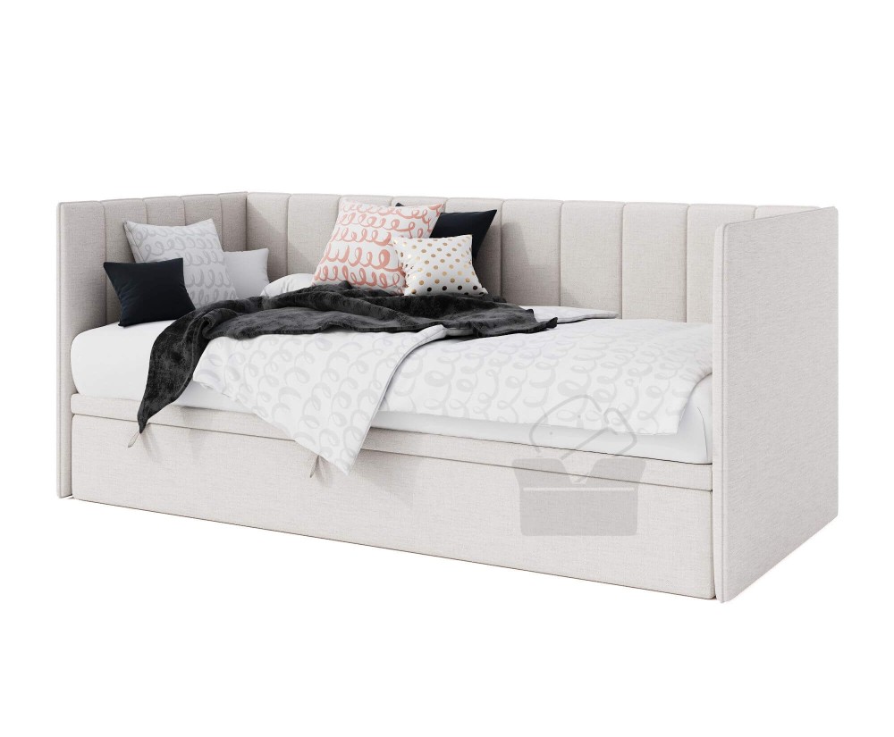 Kinderbett 80x200 cm mit Bettkasten, ohne Matratze, Schlafsofa, MILENA 1R