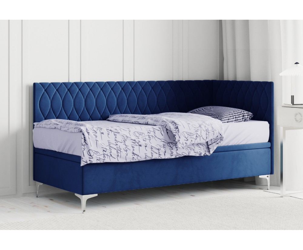 DIANA 1R Polsterbett 80x200 cm mit Bettkasten, Kopfteil und Seitenblende, ohne Matratze